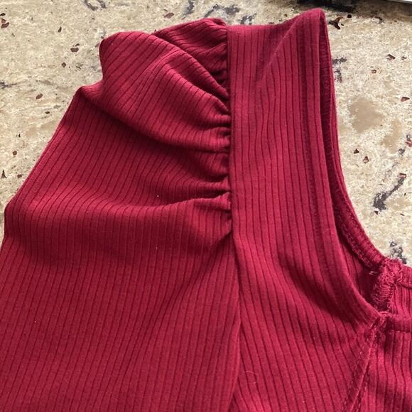 NWT We The Free Ribbed Puff Sleeve Top - Picture 3 of 5